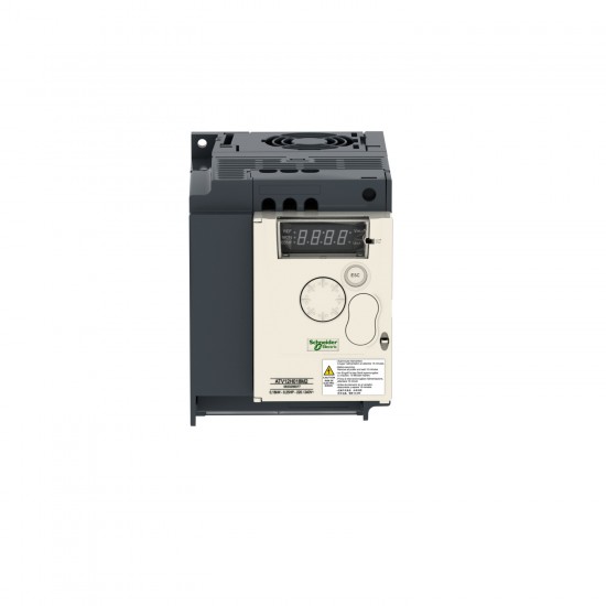 ATV12HU22M2 variable speed drive, Altivar 12, 2.2kW, 3hp, 200 to 240V, 1 phase, with heat sink 