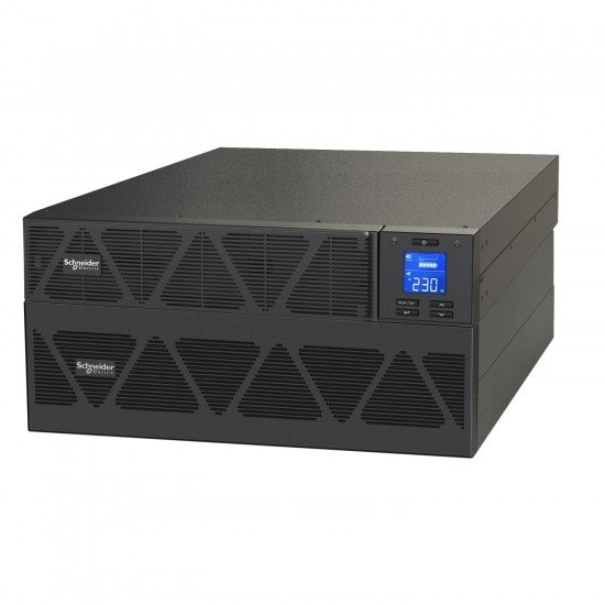 SRVS6KRILRK Easy UPS 1 Ph On-Line, 6kVA/6kW, Rackmount 5U, 230V, 1x Hard wire 3-wire(1P+N+E) outlet, Intelligent Card Slot, LCD, Extended Runtime, W/ rail kit