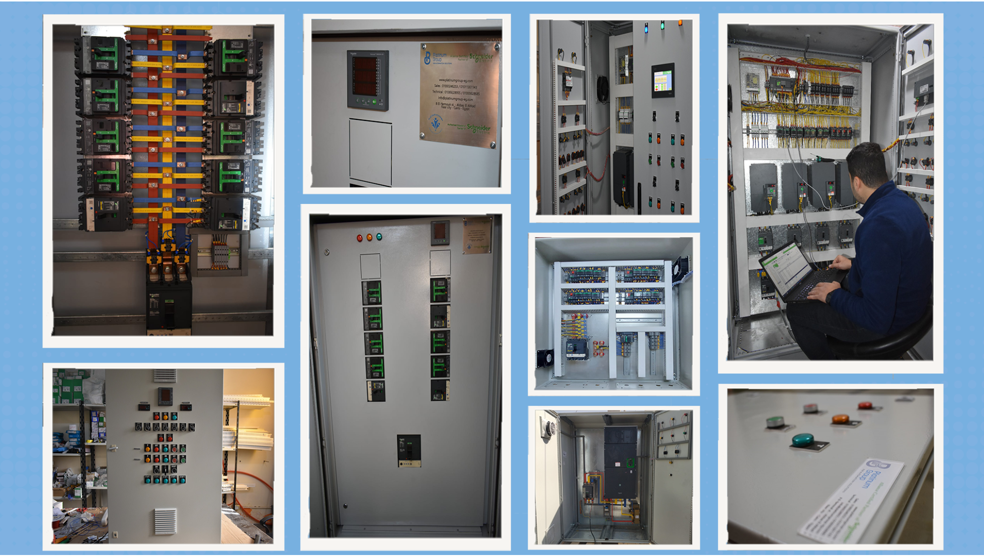 Some of Platinum Group's work in control electric panel building, commissioning and startups.